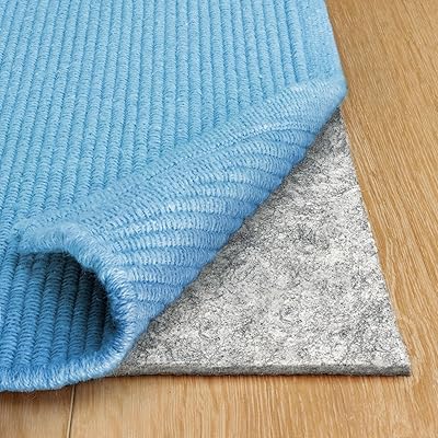 RUGPADUSA - Dual Surface - 8' Square - 1/8" Thick - Felt + Rubber - Non-Slip Backing Rug Pad - Adds Low-Profile Comfort and Protection