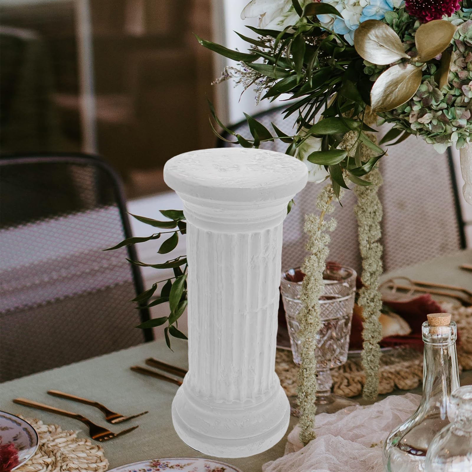 PRETYZOOM Columna de Cerámica Estilo Pilar Clásico Decorativo para Bodas