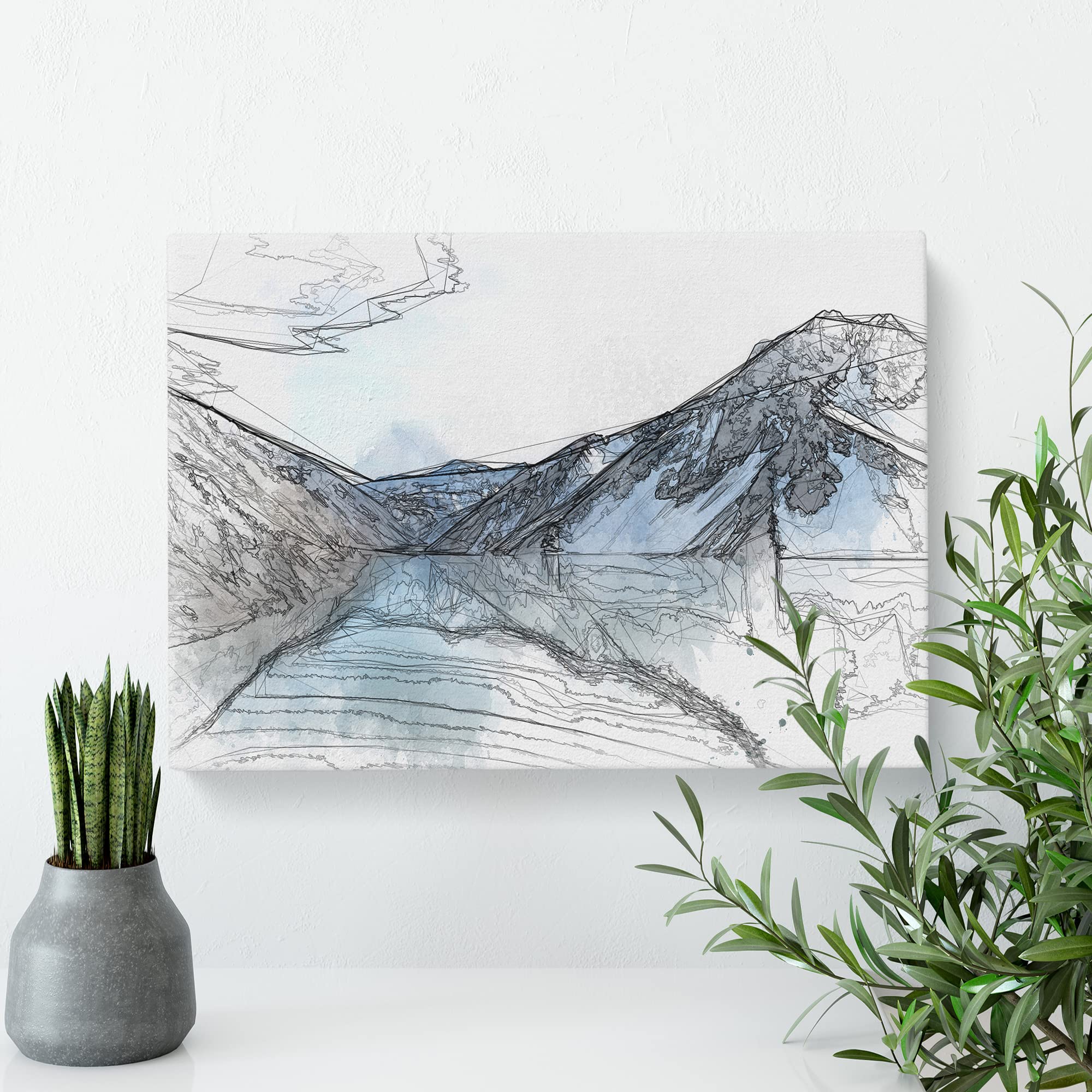 El Yeso Dam Reservoir In Chile Canvas Print, Mixed, 25L x 50W cm - Image 3