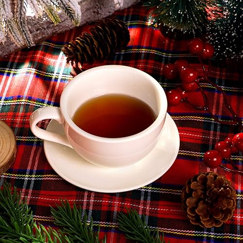 Miniatura 4 de 2 piezas de tela a cuadros de búfalo de Navidad, tela a cuadros teñida con hilo rojo y negro, tela de tartán para coser, decoración de festivales de