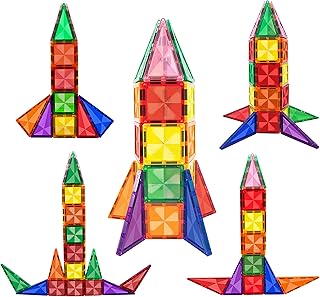 PicassoTiles 30 Piece Magnetic Building Blocks Mini Diamond Series Travel Size On-The-Go Magnet Construction Toy Set STEM Learning Kit Education Playset PTM30
