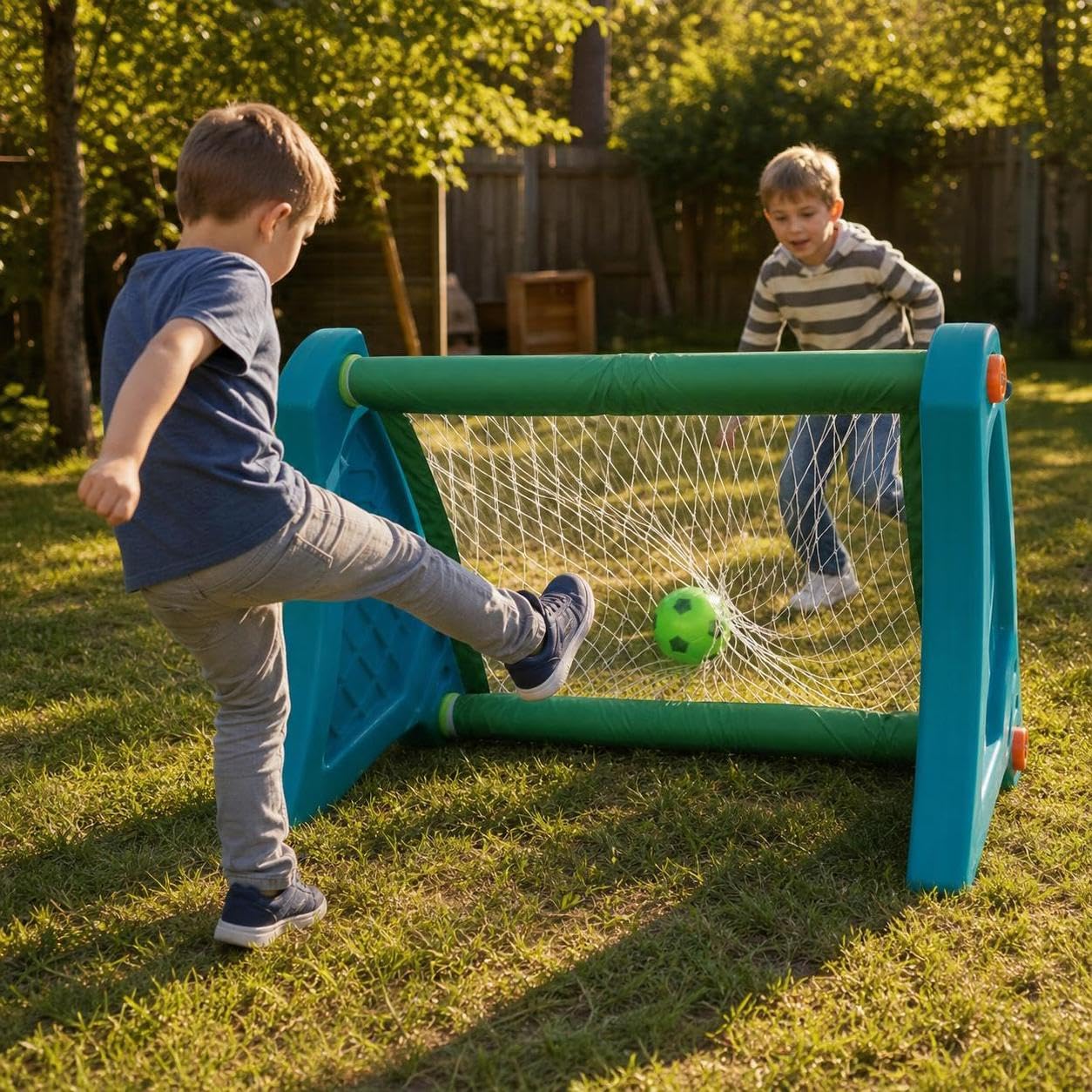 Mini Portería Fútbol Portátil para Niños, Juego Infantil Plástico para Interior y Exterior, para el Juego