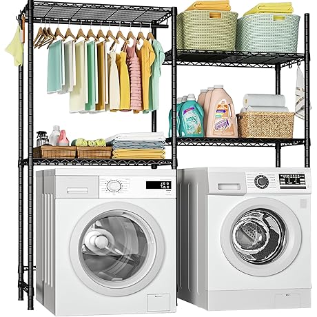 Over the Washer and Dryer Storage Shelf Laundry Room Organizer