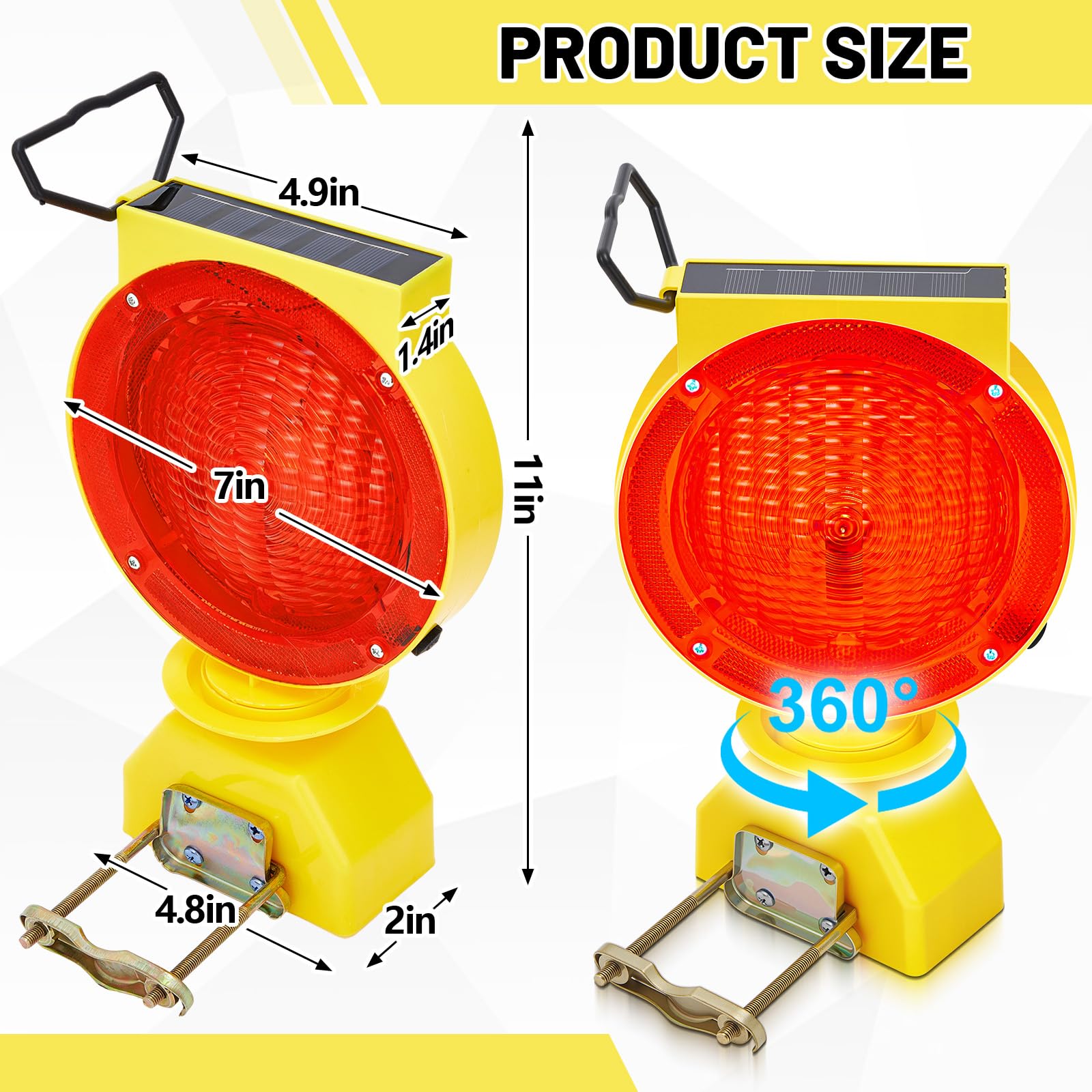 Solar Traffic Lights - Red Warning Lights -3 Solar Traffic Lights - Red Warning Lights -3