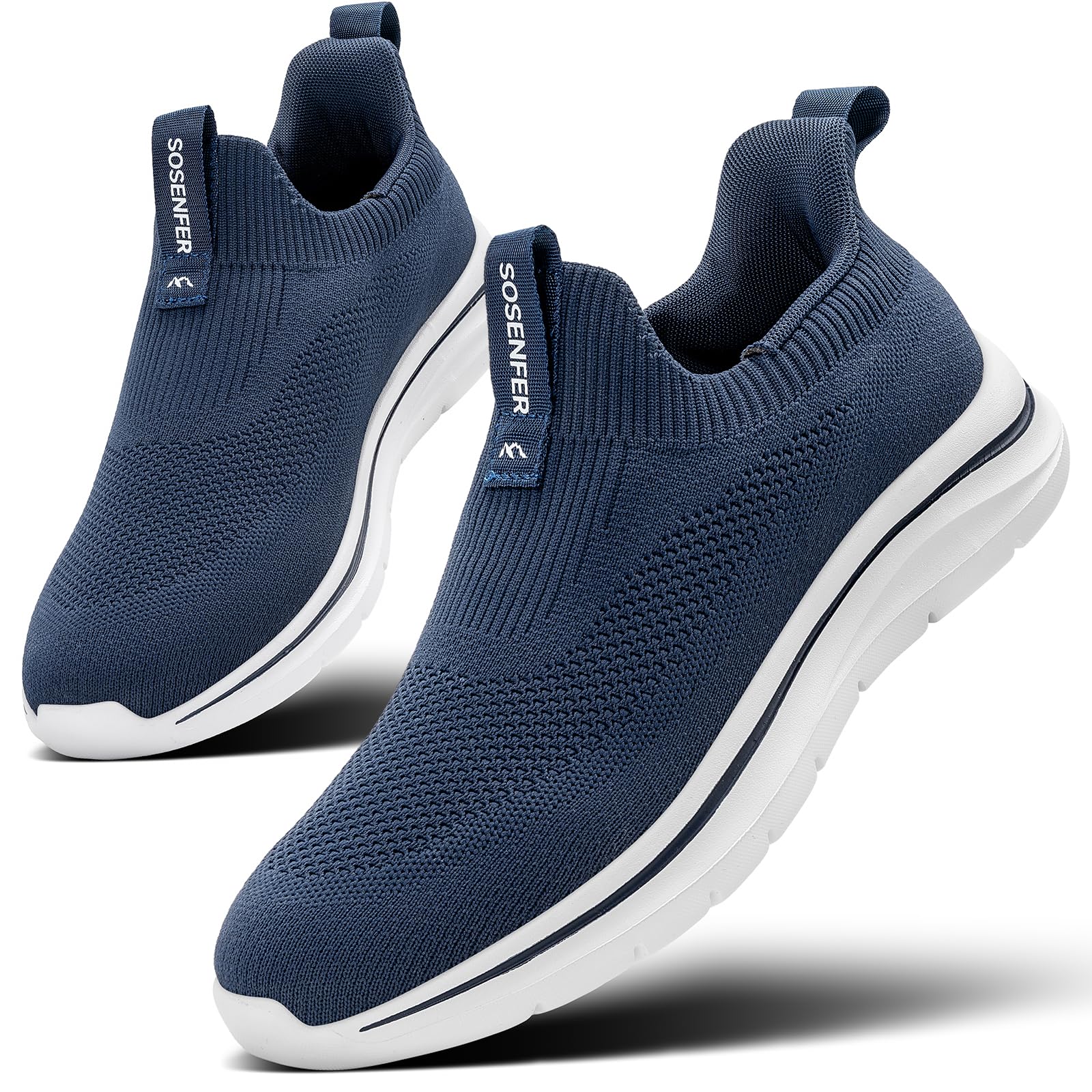 Sosenfer Chaussures pour Homme Baskets Slip-on légères à Enfiler Mains