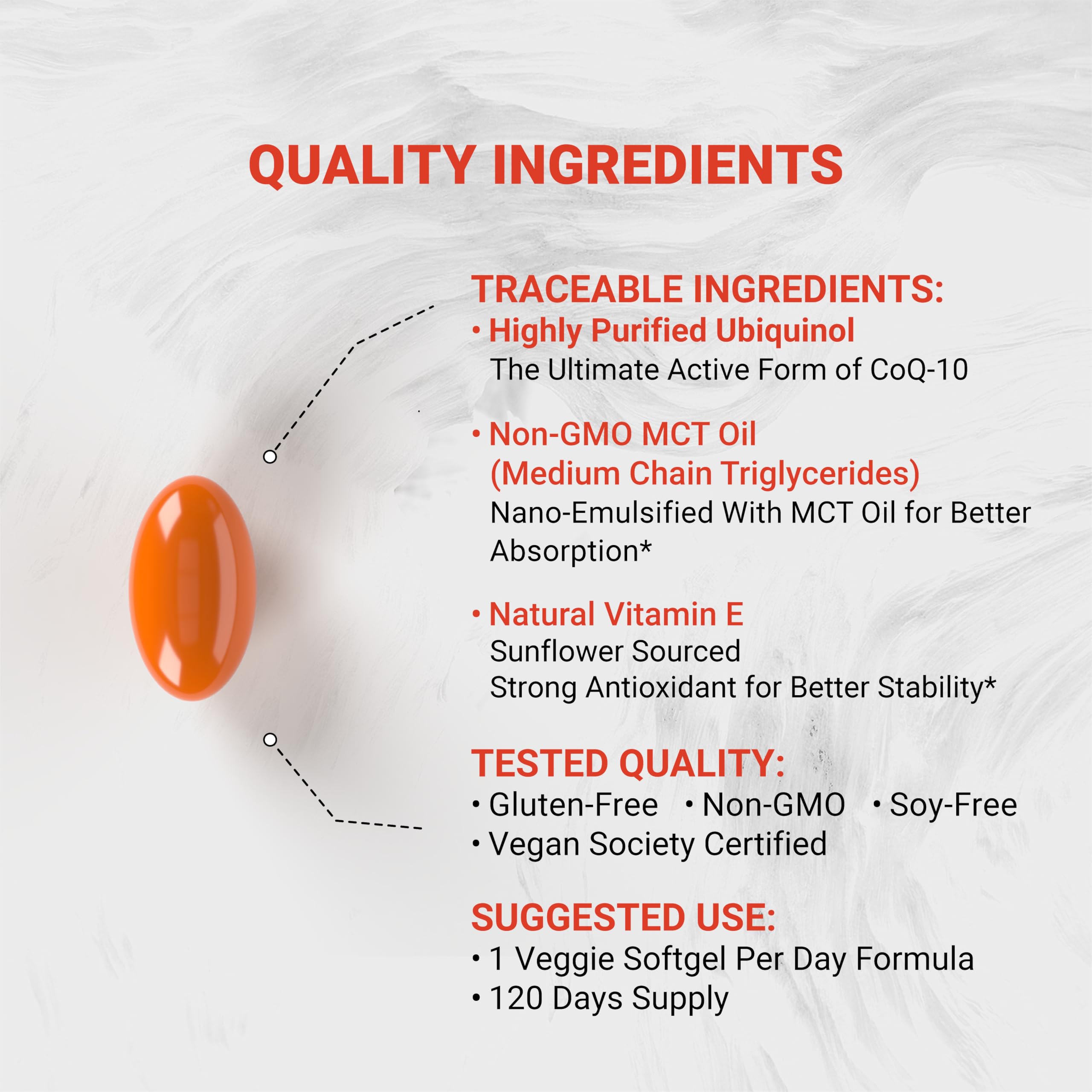Naturalis Ubiquinol 100mg 120 Softgels | Active CoQ10 for Better Absorption — Amazon image 3