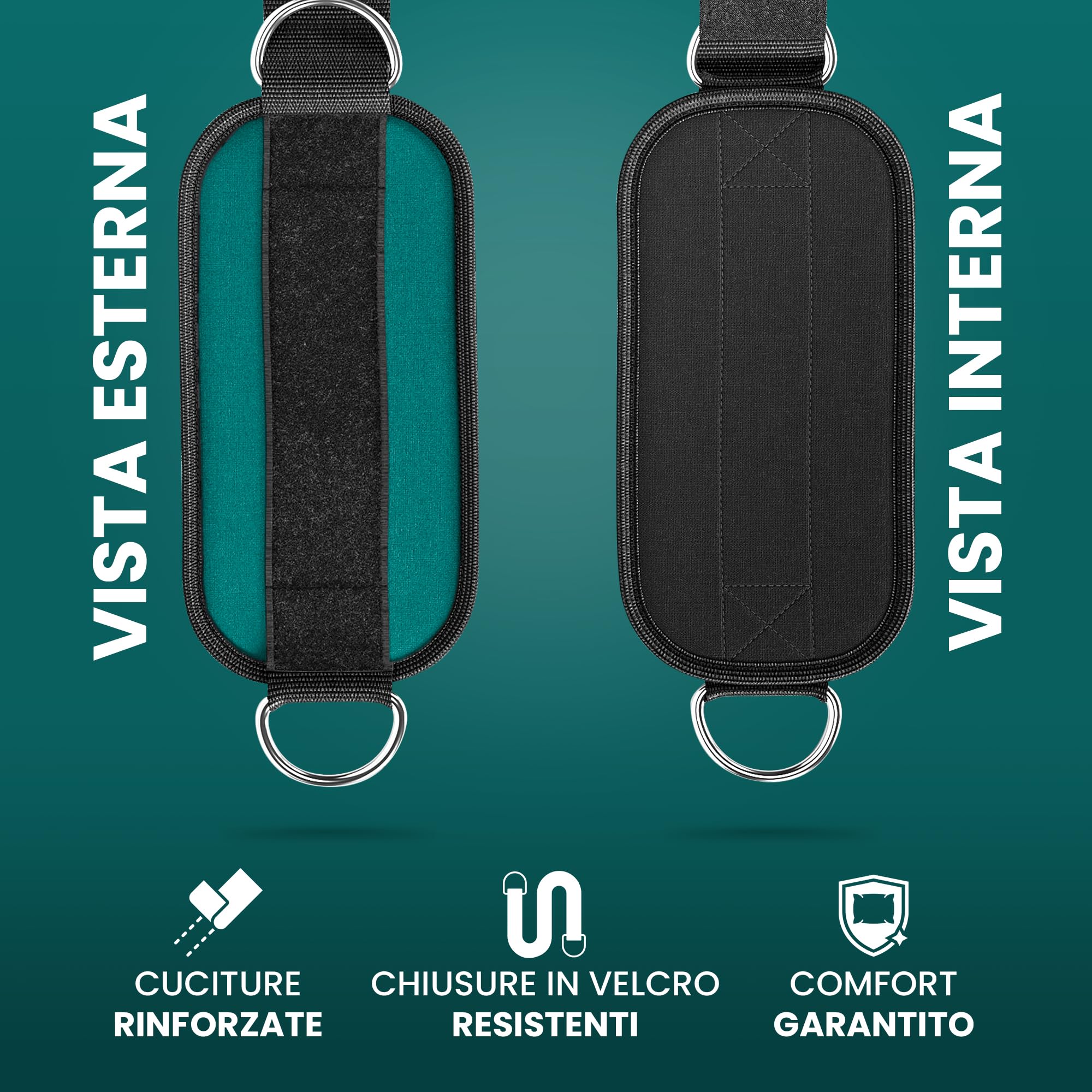 Cinghie Pedali Ellittici Regolabili, 2 Pezzi Antiscivolo Per Fitness In Casa E Palestra, Accessori Gambe E Glutei