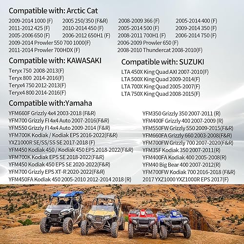 Miniatura 7 de Rodamiento de rueda compatible con Arctic Cat 350 400 450 Prowler 550 700 1000 Kawaski Teryx 750 800 Suzuki LTA450X 500X 700X King Quad Yamaha
