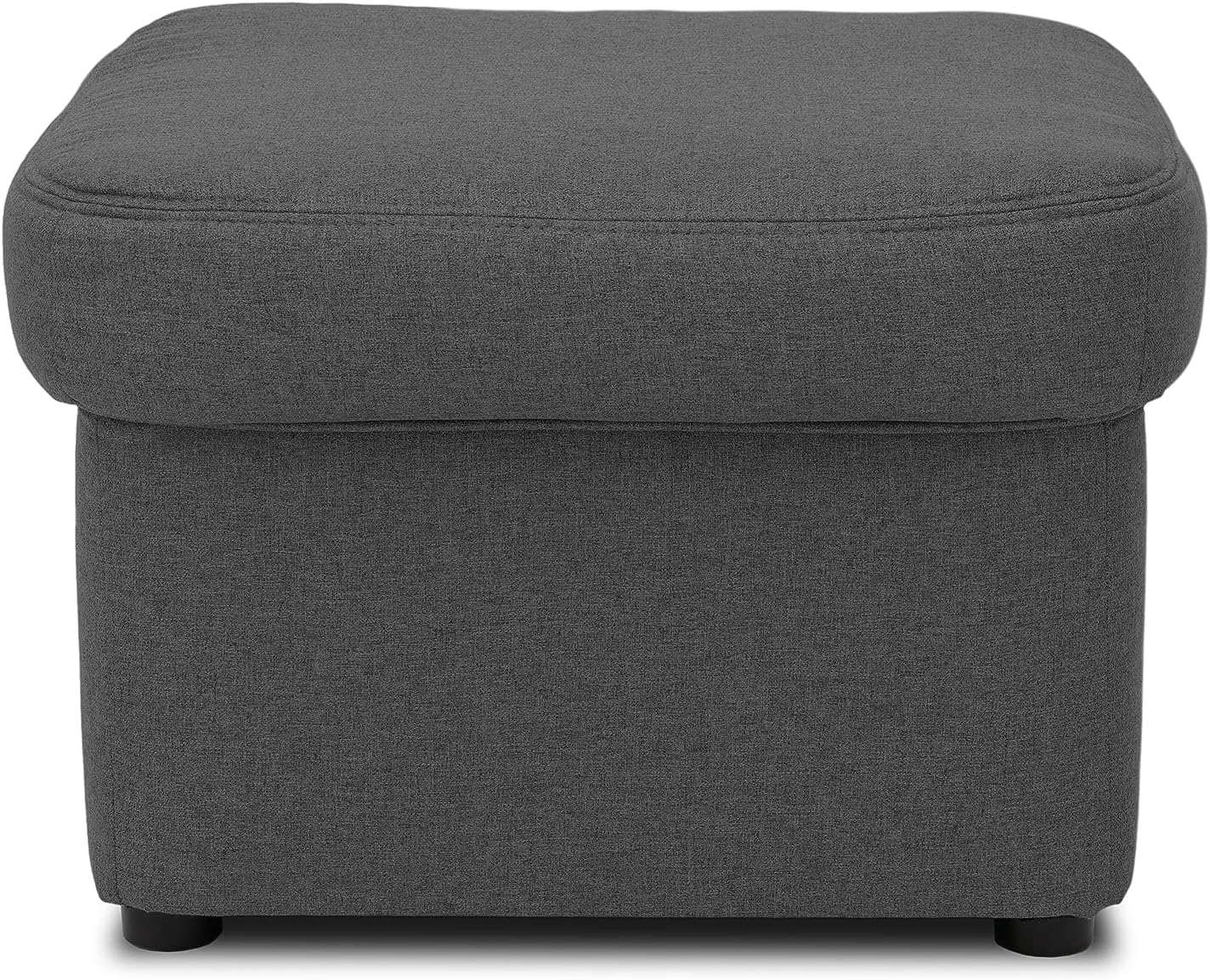 Pouf capitonné DOMO. collection Puno, gagnez une assise d'appoint et un repose-pieds confortable
