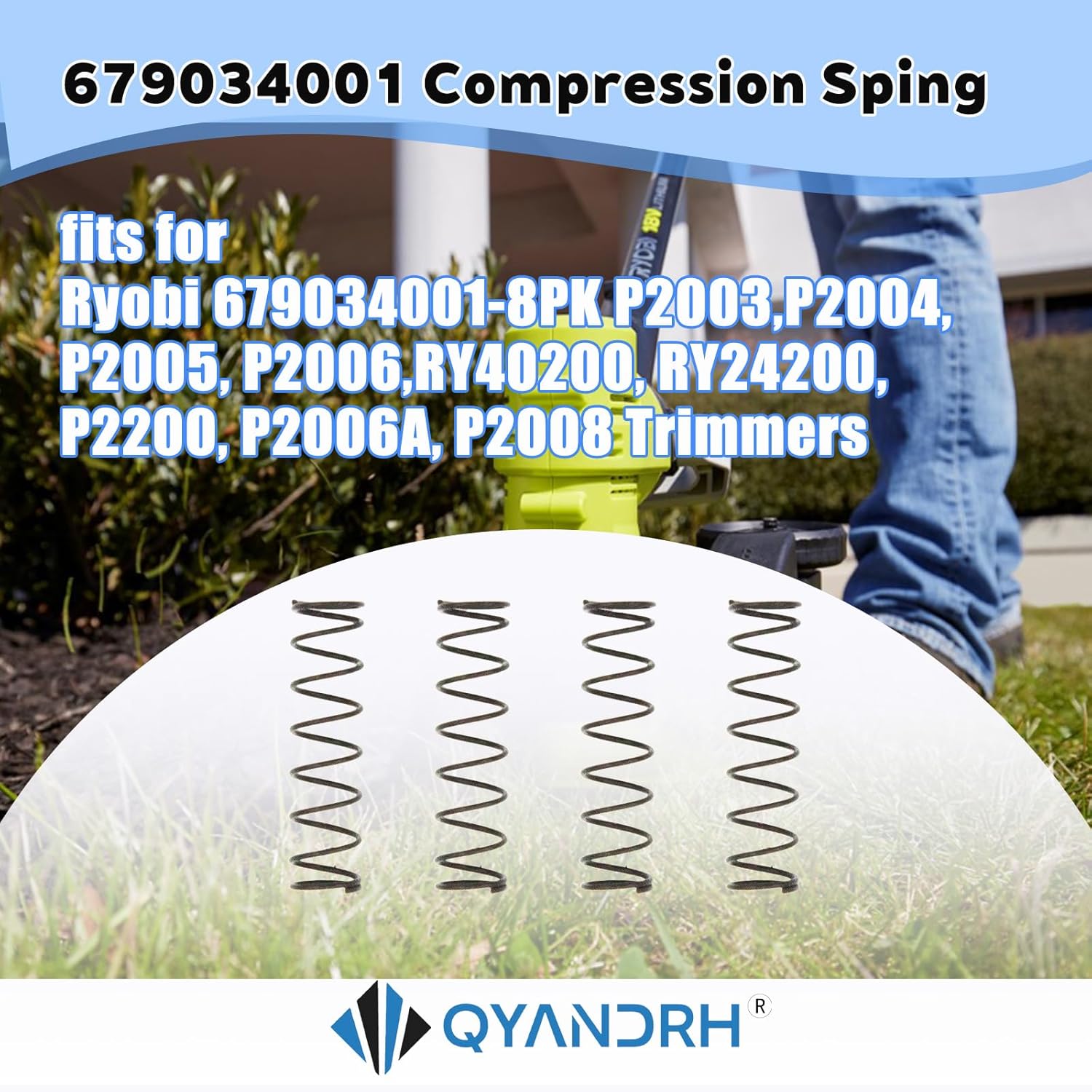 679034001 Compression Sping Replacement fits for Ryobi 679034001-8PK P2003,P2004,P2005, P2006,RY40200, RY24200, P2200, P2006A, P2008(10pcs)