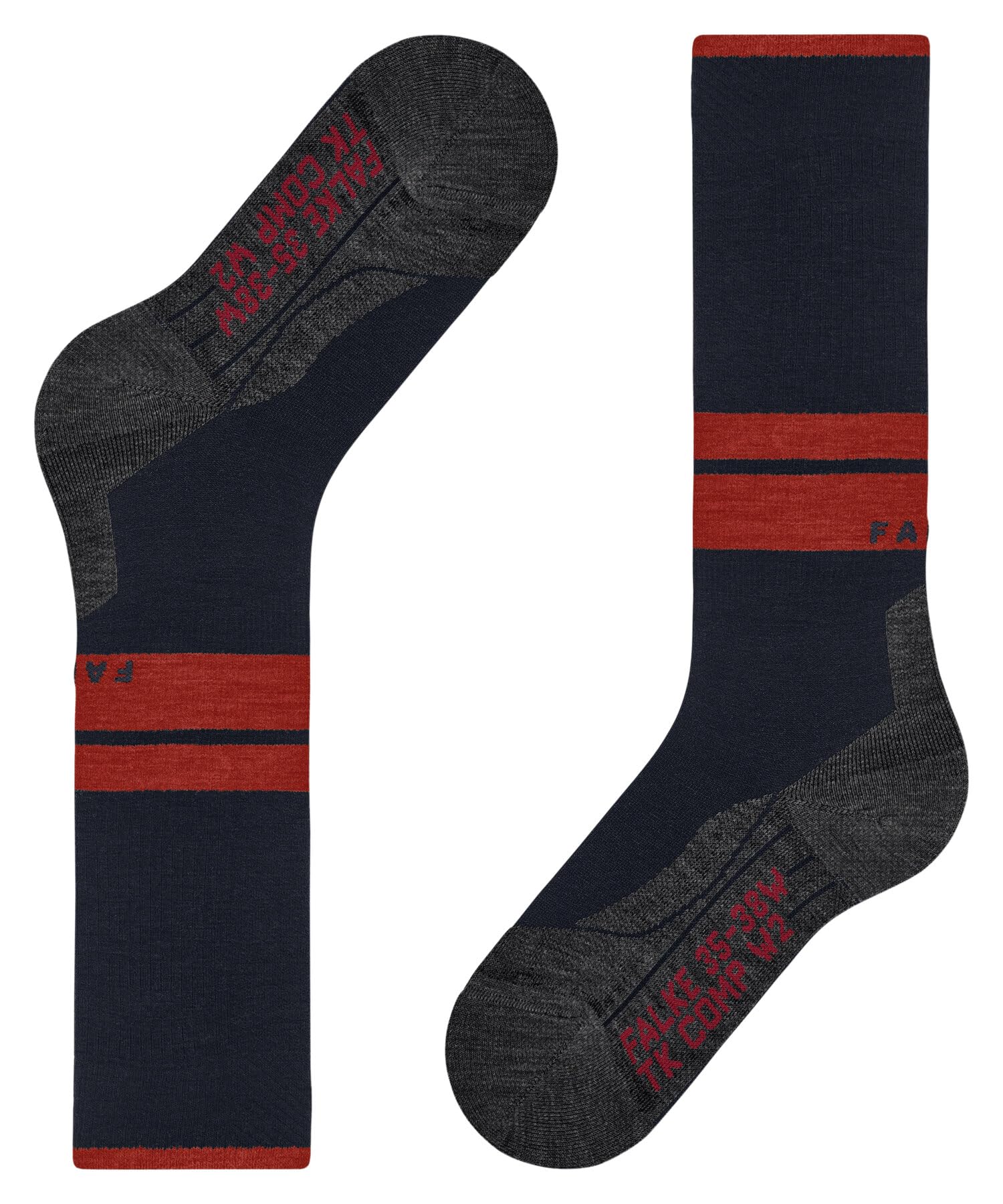 FALKE Herren TK Compression Wandersocken atmungsaktive schnelltrocknende klimaregulierende geruchshemmende Wolle Funktionsmaterial mittlere Polsterung Kompression stabilisierend antiblasen 1 Paar