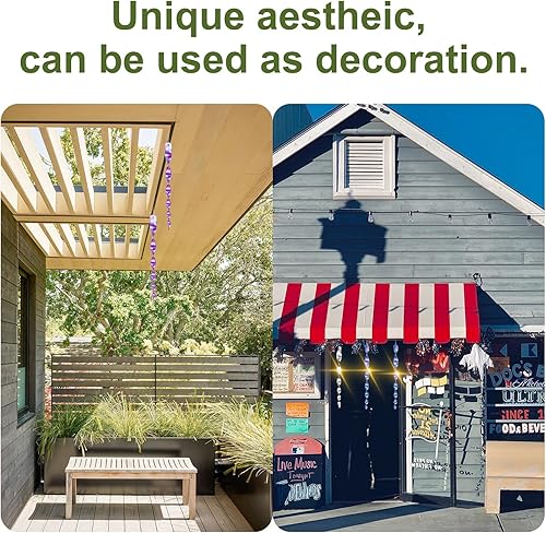 Miniatura 20 de OFFO Cañas espantadoras de pájaros de 11.5 pulgadas (4 piezas) dispositivo reflectante para pájaros al aire libre para mantener a la paloma