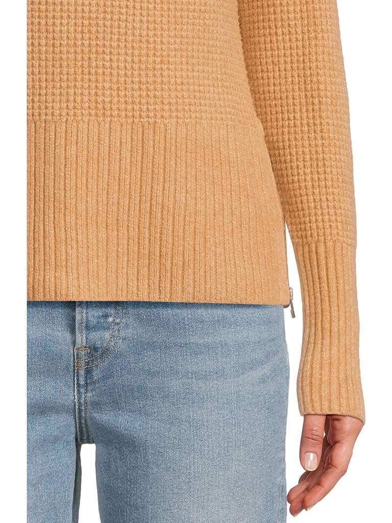 Tan L.L.Bean Supersoft Waffle Sweater Crewneck