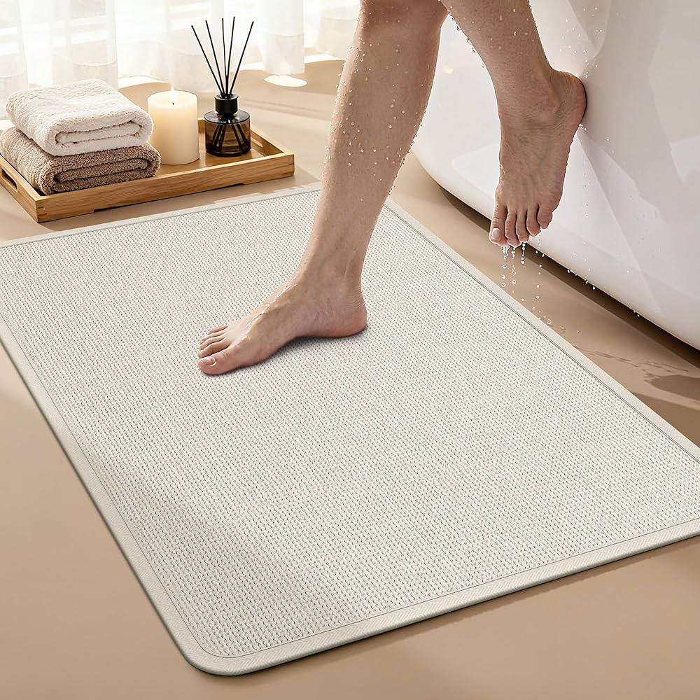 Amazon | LMLSHOUバスマット の革命 珪藻土バスマット お風呂マット