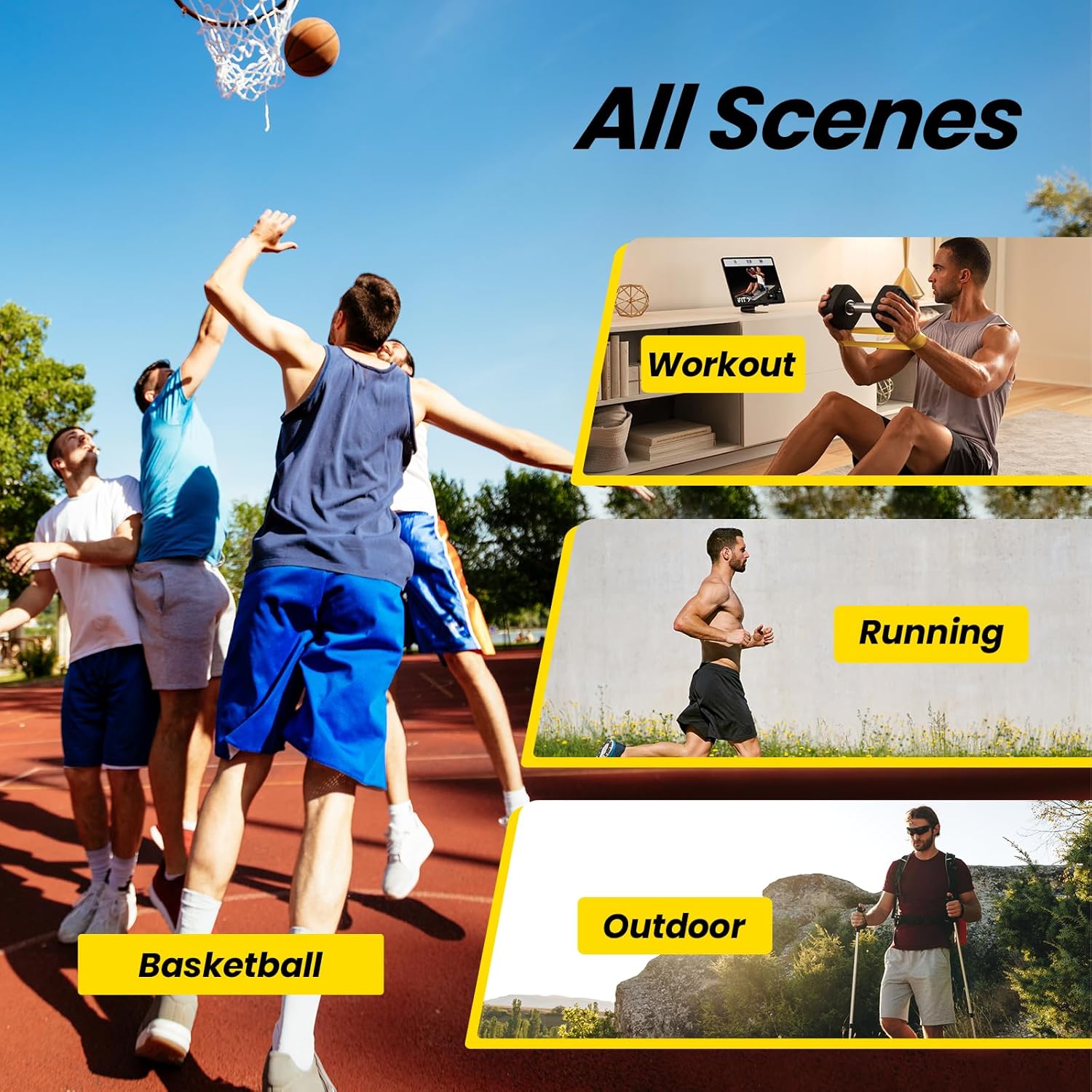 Men's Quick-Dry Athletic Shorts with Pockets and Comfortable Elastic Waist