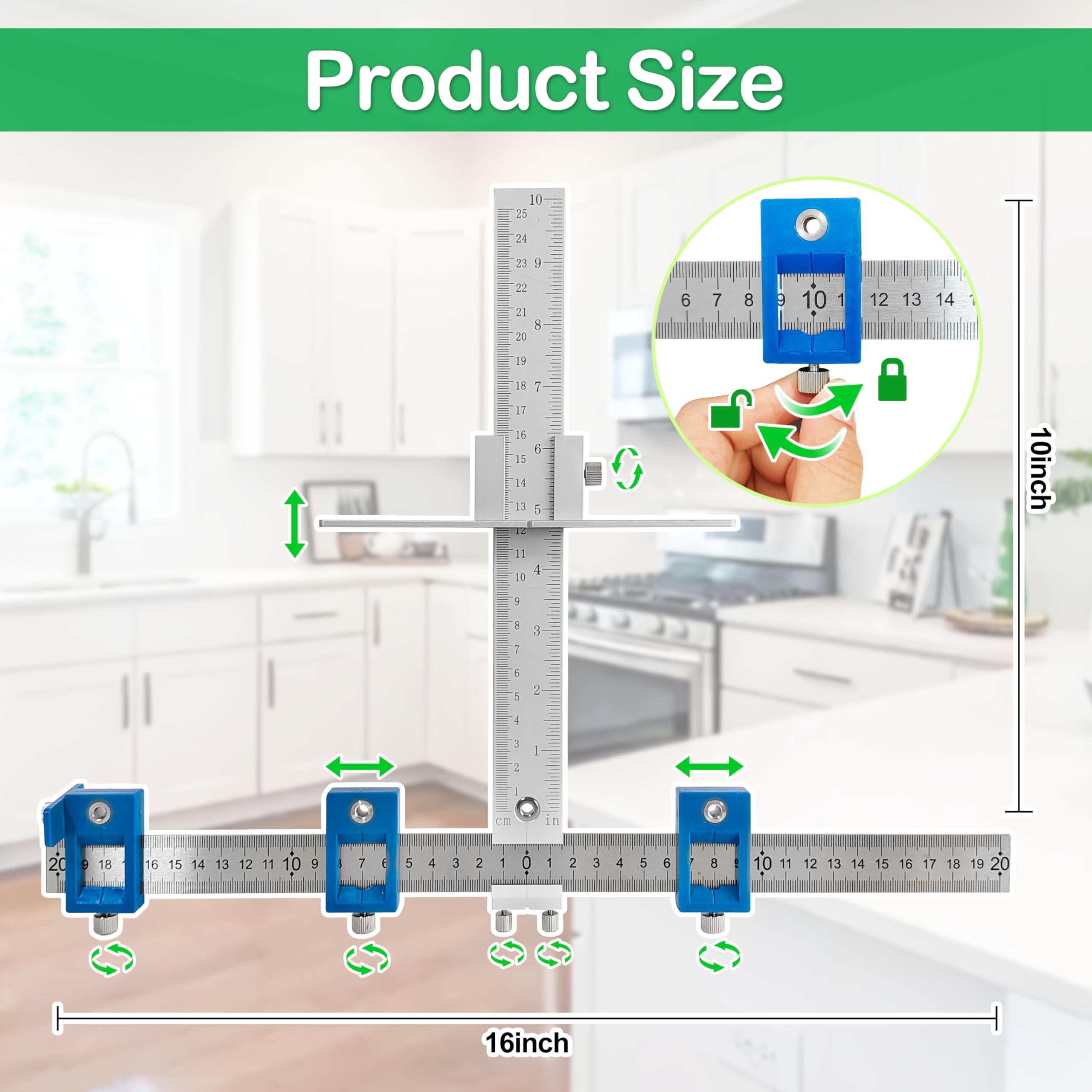 Cabinet Hardware Jig Tool - Drill Guide -3