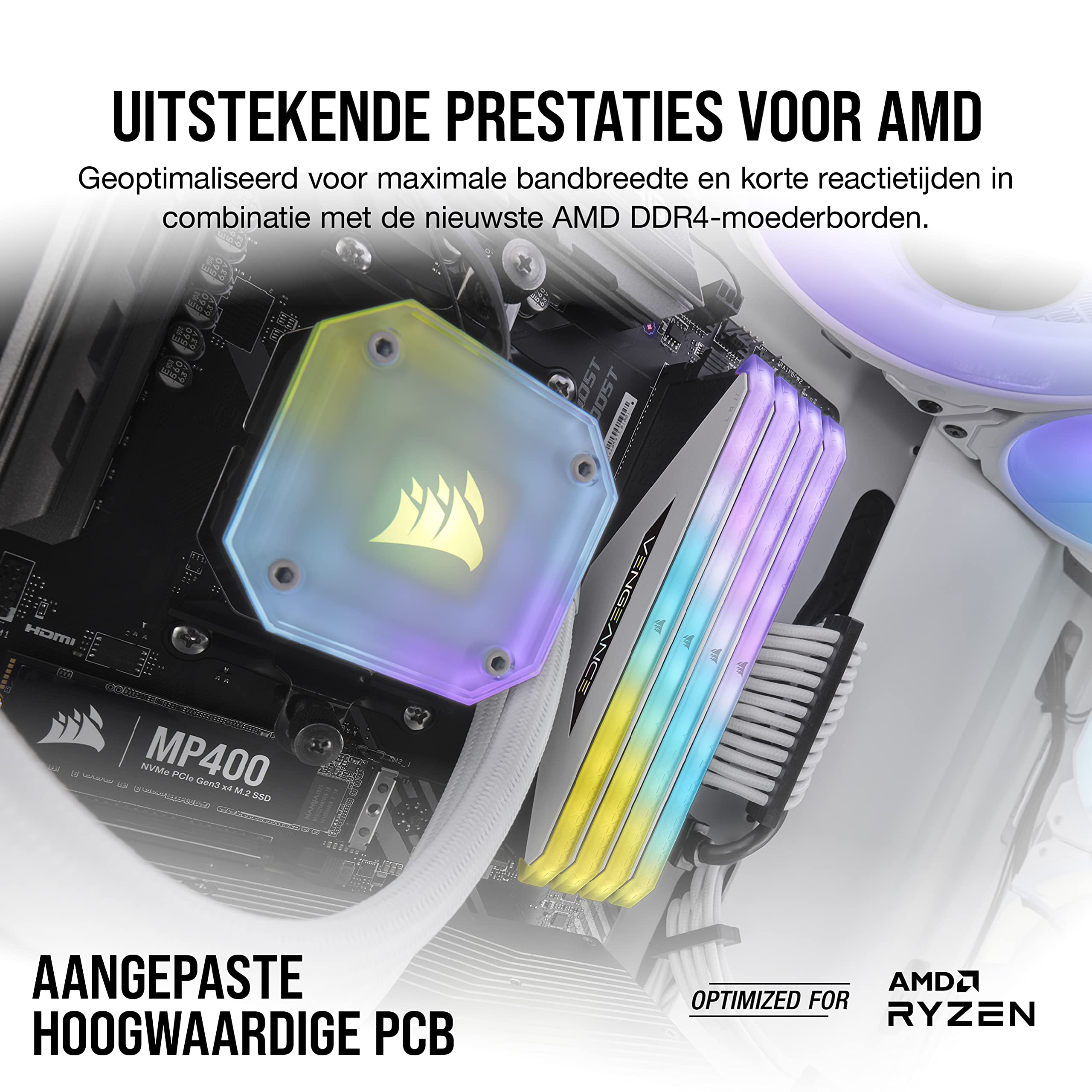 Corsair CMN16GX4M2Z3200C16W VENGEANCE RGB RT 16GB (2x8GB) DDR4 Tot