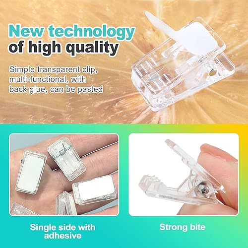 Miniatura 3 de 30 ganchos de pared adhesivos transparentes, clips fuertes para colgar fotos, carteles, tapices y tiras de luces, perchas sin daños para decoración