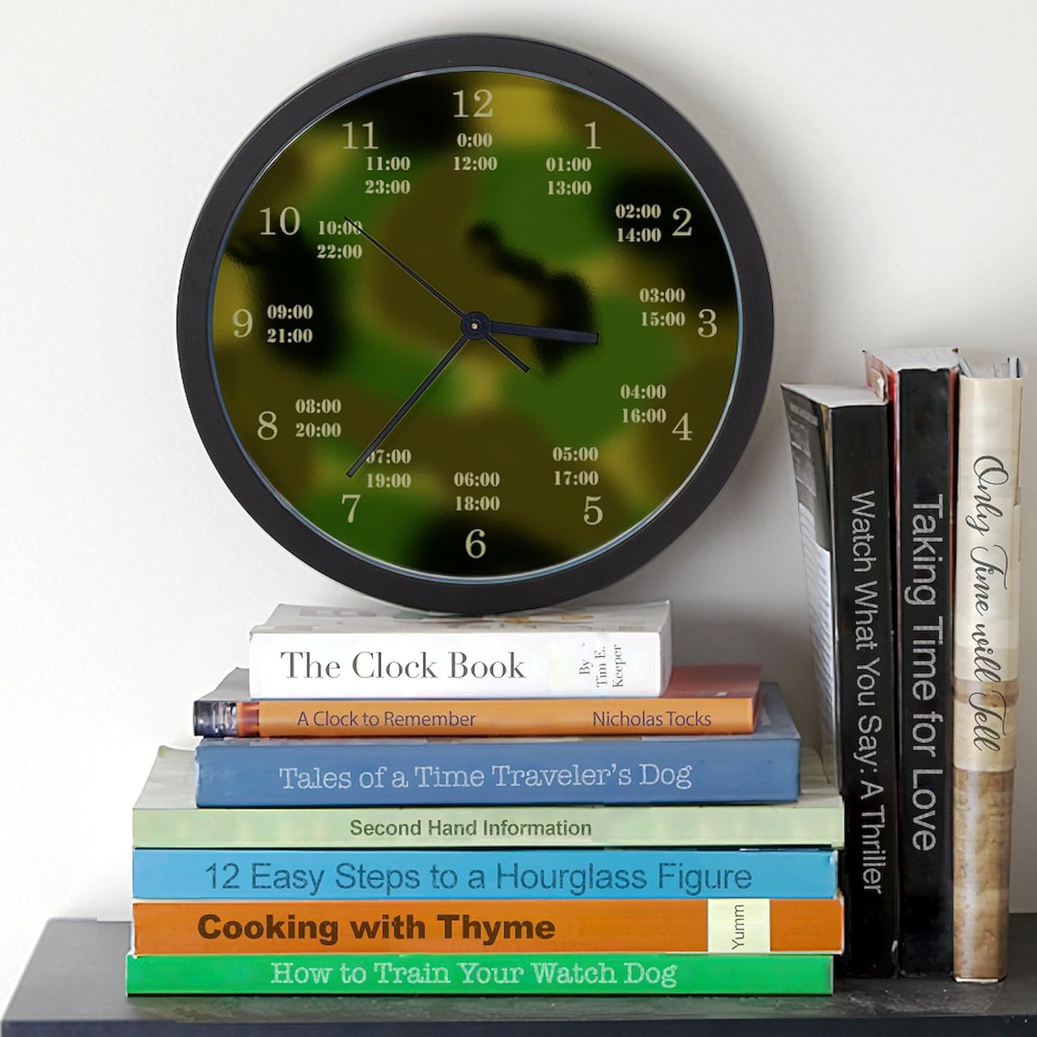 CafePress Military Time Camo Clock 10" Wall Clock for Livingroom, Kitchen, or Office