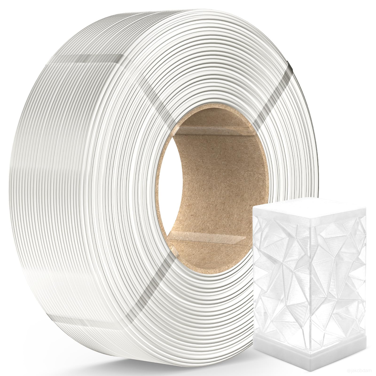 JAYO PETG Refill 3D Printer Filament 1.75mm 1.1kg, Clear 1.1kg Clear PETG Refill