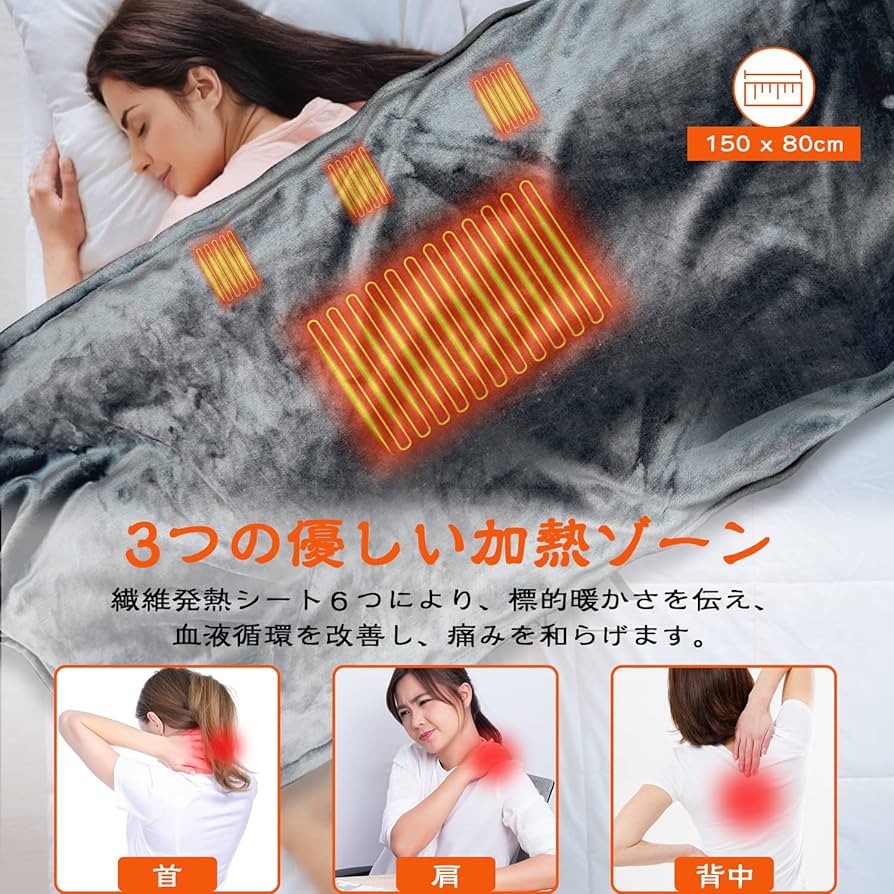Amazon.co.jp : DR.PREPARE 電気毛布 ひざ掛け USB電気