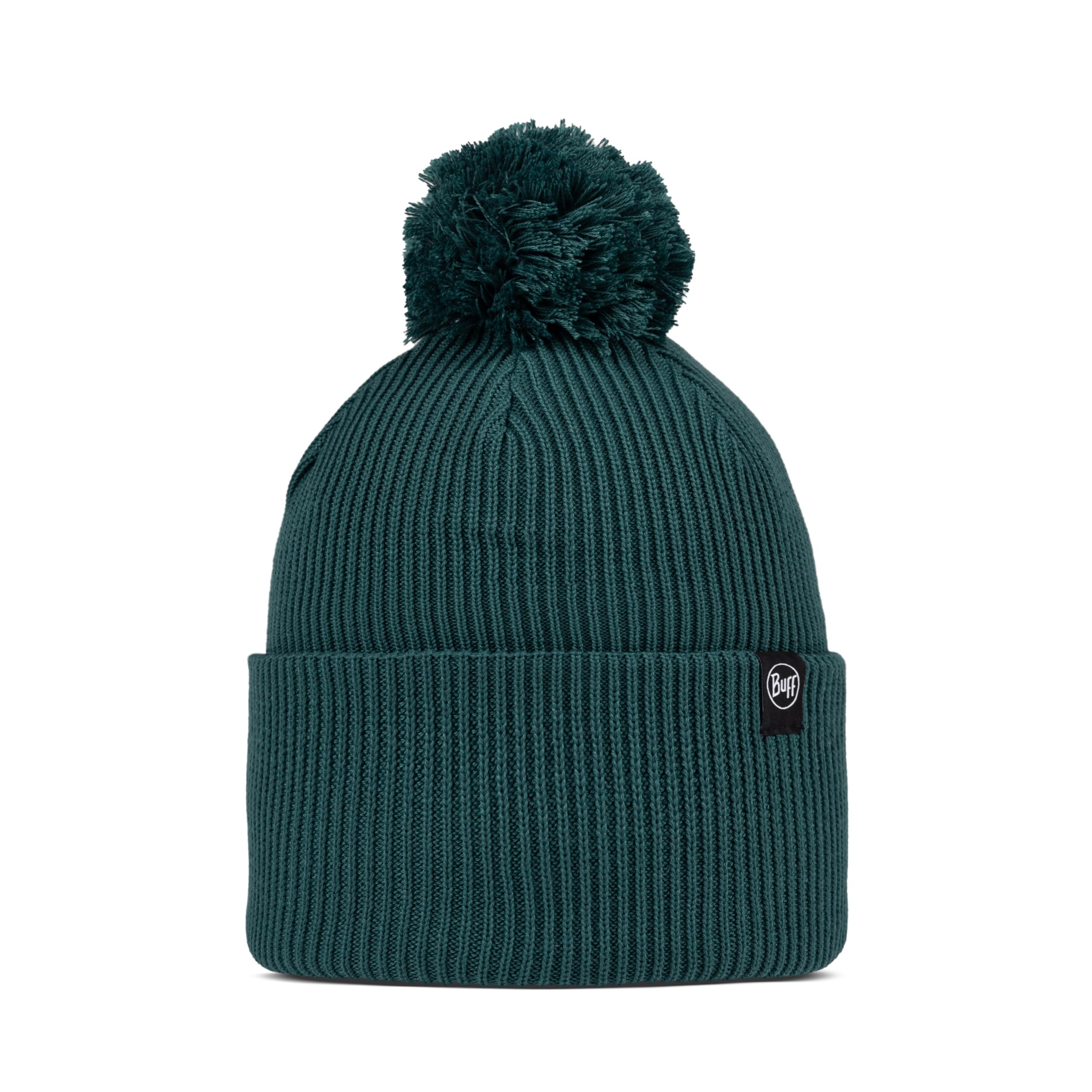 Buff Knitted Beanie Lilon Pom Silversage Unisex Adult