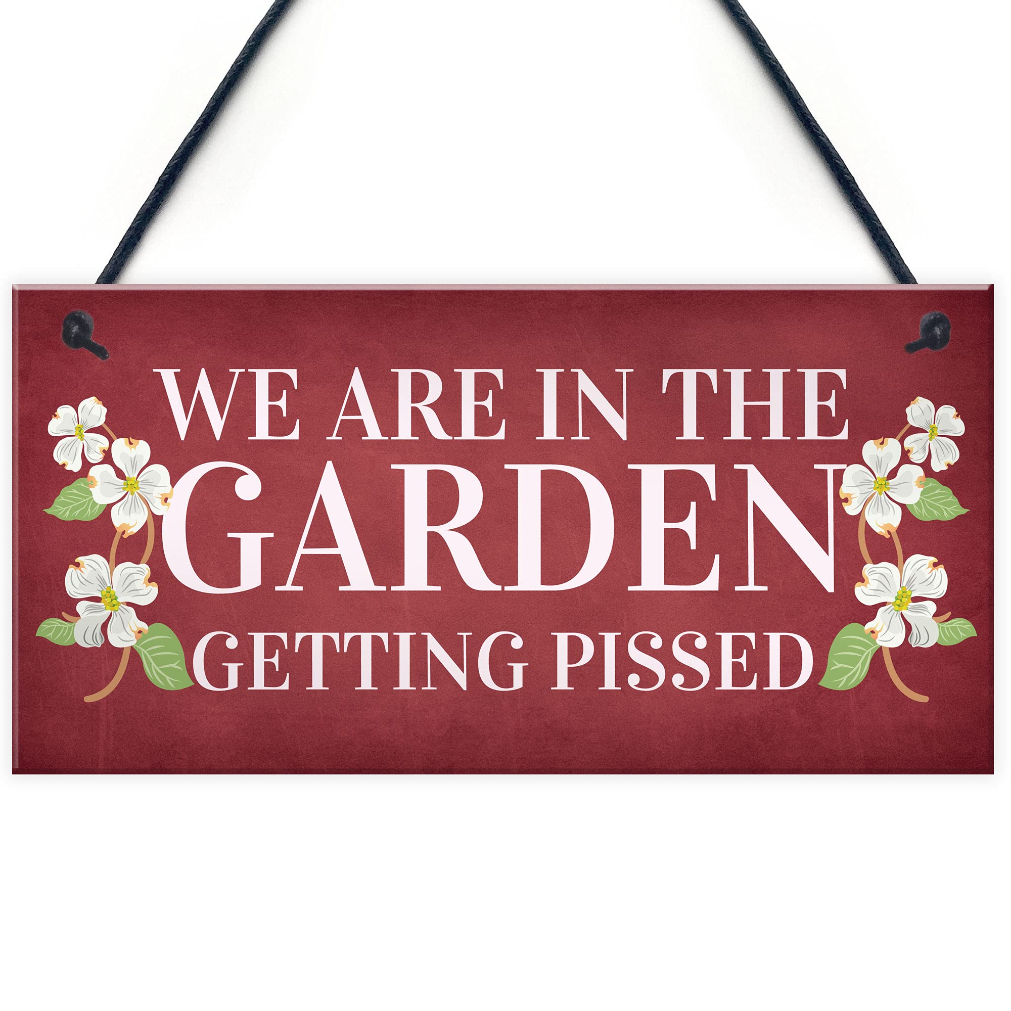Funny Garden Sign Summerhouse Shed Plaque Alcohol Gift Home Sign Friendship Gift