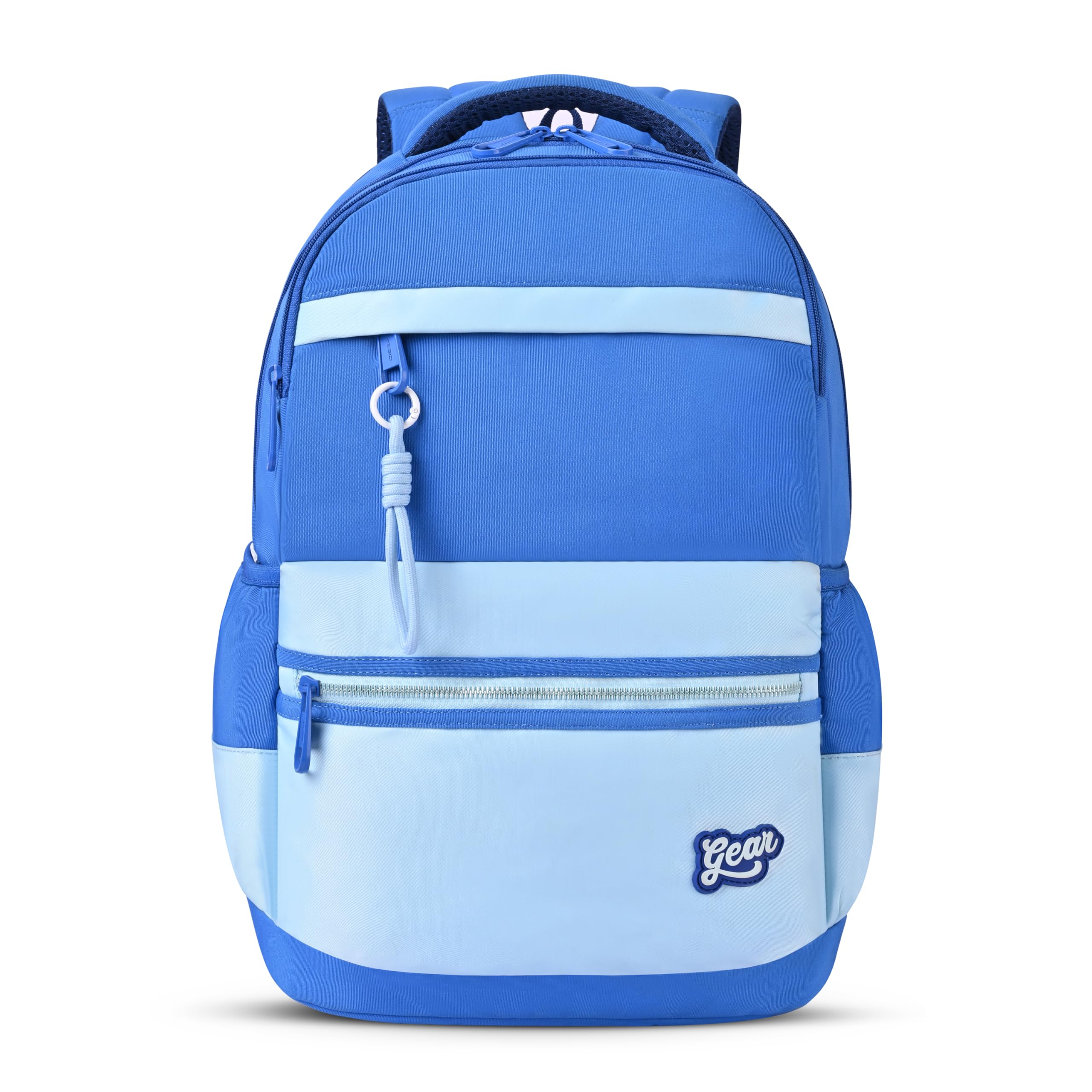 Gear Delight 18"/30L Large Water Resistant School Bag | Casual Backpack | Daypack | Travel Backpack | Kids Bag for Boys/Girls (Blue - Blue)