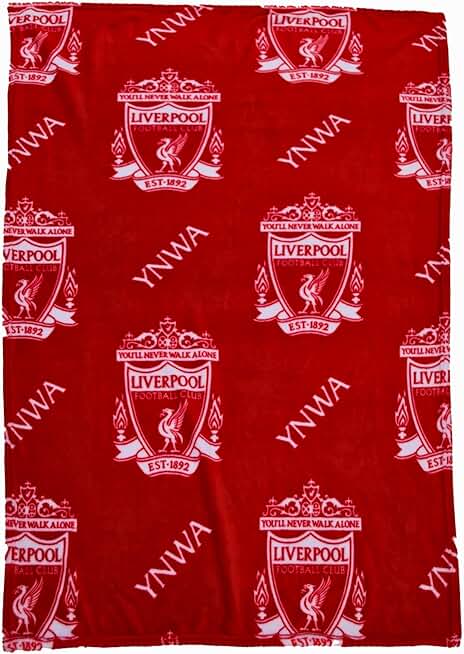 Liverpool FC Character World Official Fleece Throw Blanket | Super Soft, Football YNWA Design | Warm Super Soft Feel Red Throw | Perfect for Home, Bedroom, Sleepovers & Camping