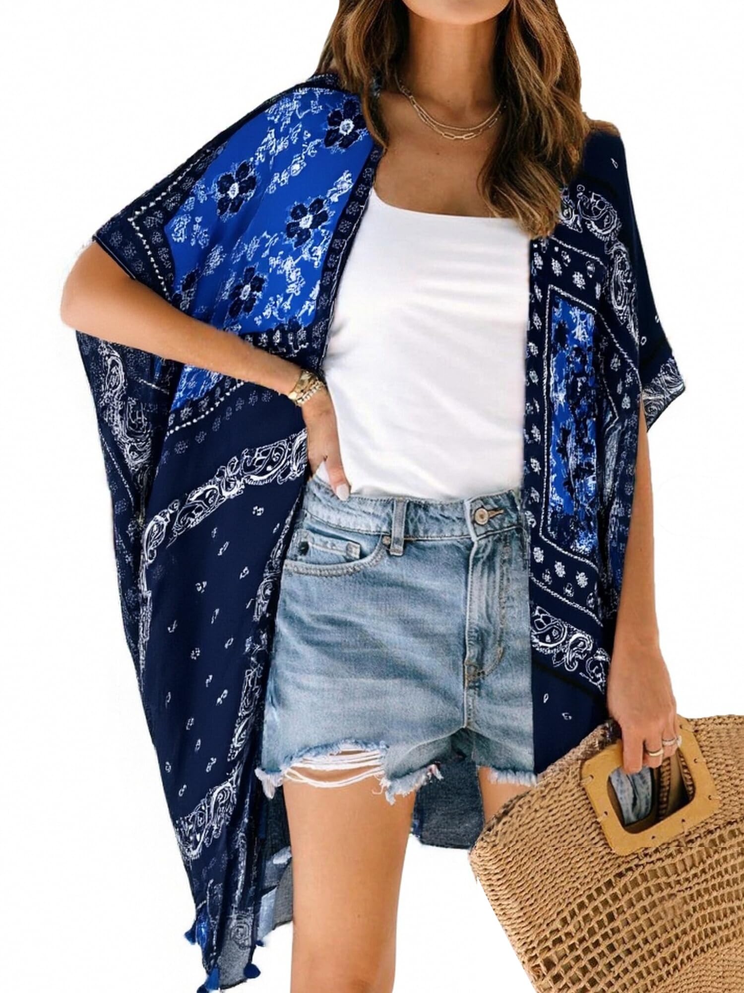 Spicy Sandia Women’s Oversized Boho Kimonos Lightweight Summer Cardigans