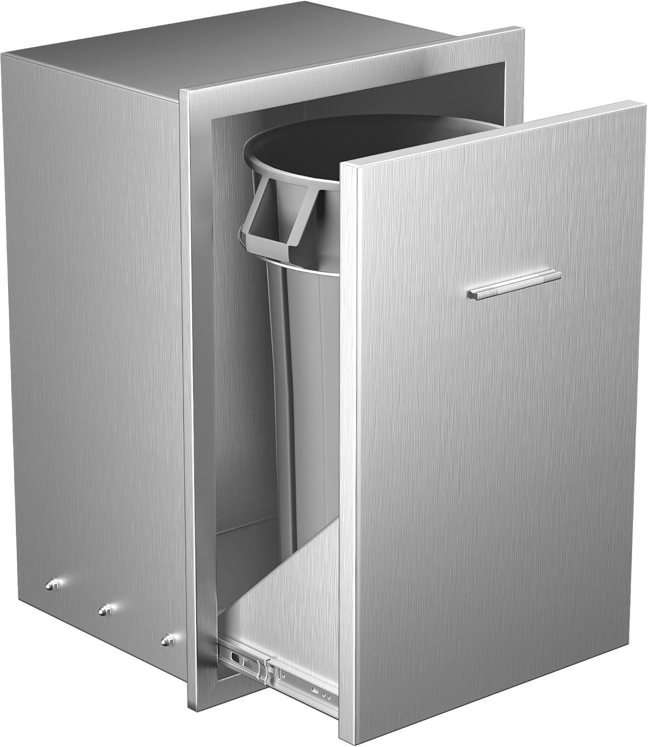 GIOTORENT Outdoor Kitchen Drawers, 19.7" W x 15.7" D x 29" H Stainless Steel Outdoor Kitchen Storage Cabinet with Silent Self-Locking Slide & Integrated Design for BBQ Island