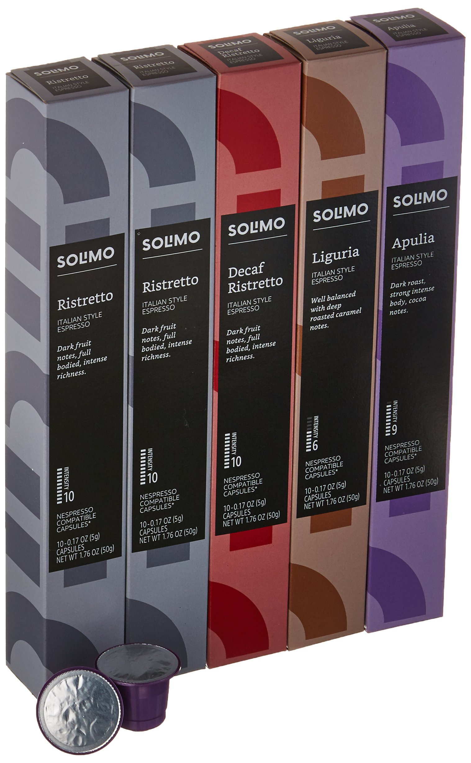50 Ct. Solimo Espresso Pods, Variety 