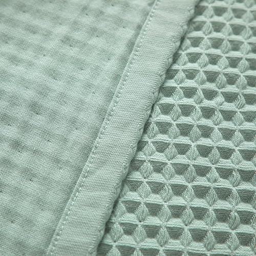 Miniatura 8 de AMWAN Toallas de baño verdes de algodón de lujo, toallas de baño extra grandes de alta absorción, toalla de ducha de teñido rápido, toalla corporal