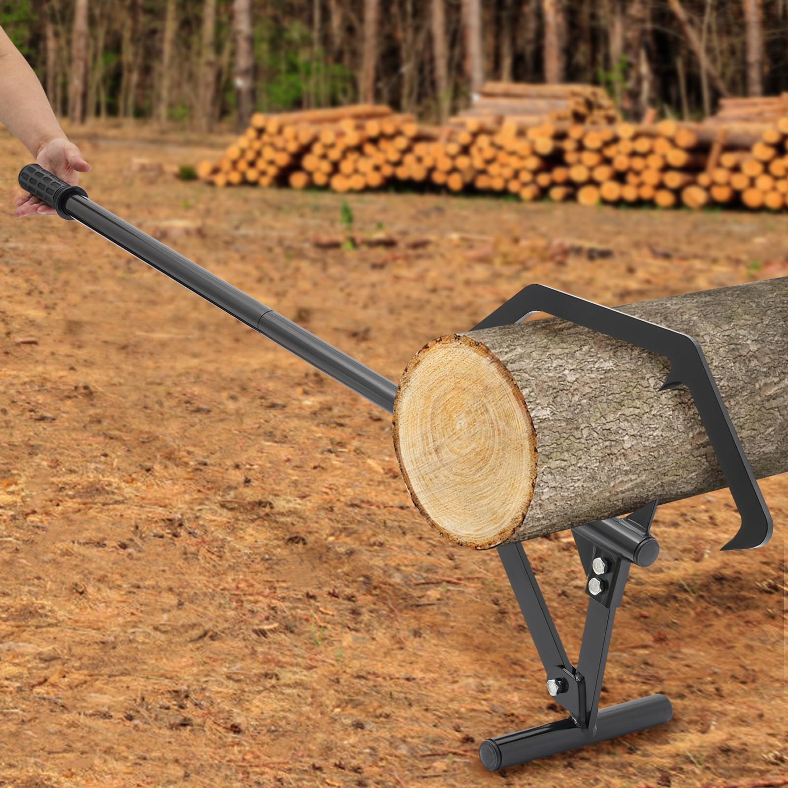 Spaccalegna a parete, spaccalegna manuale da parete con supporto triangolare e impugnatura in gomma, splitter in legno per campeggio, casa, giardino, camino, interni