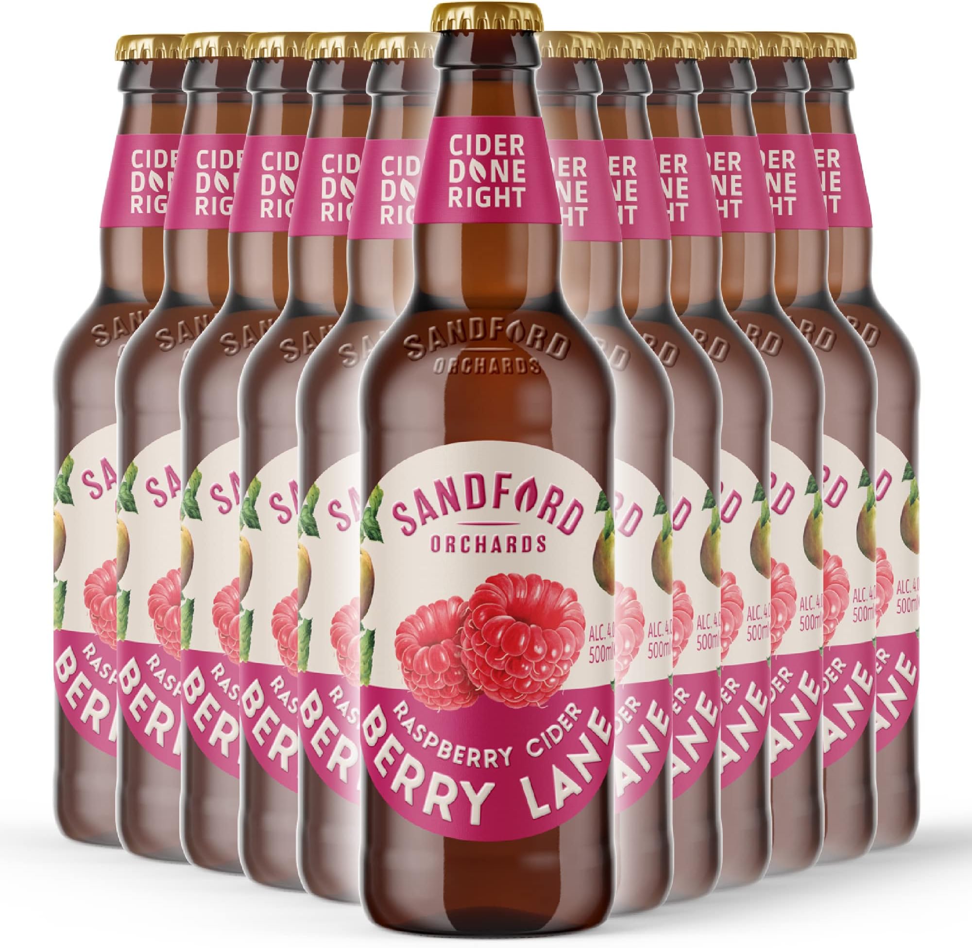 Sandford Orchards Berry Lane ∣ Raspberry Apple Cider 12x 0.5L ALC. 4%