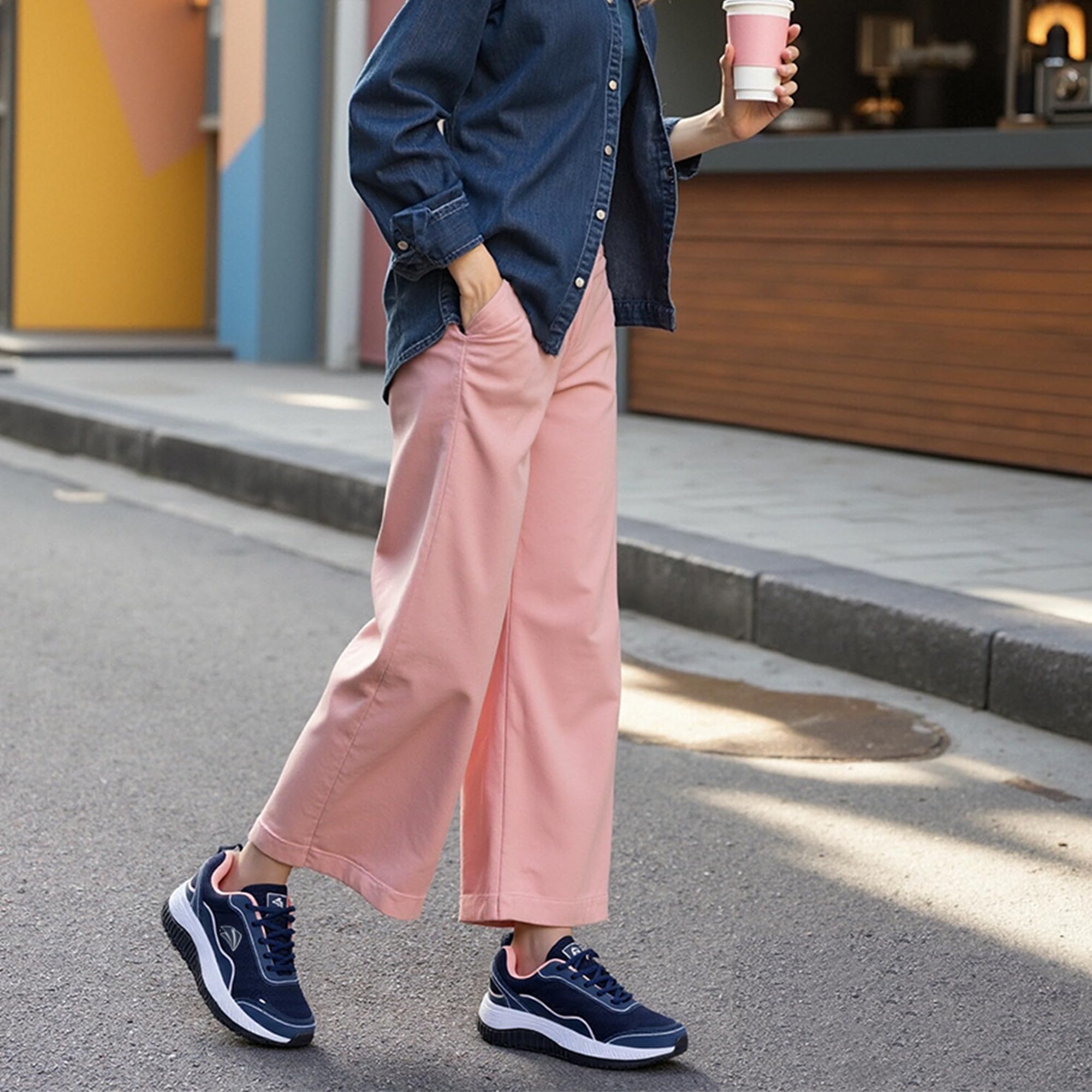 GANNOU Zapatos ortopédicos para mujer, con soporte para arco, fascitis plantar, zapatos para caminar, zapatos de salud con suela