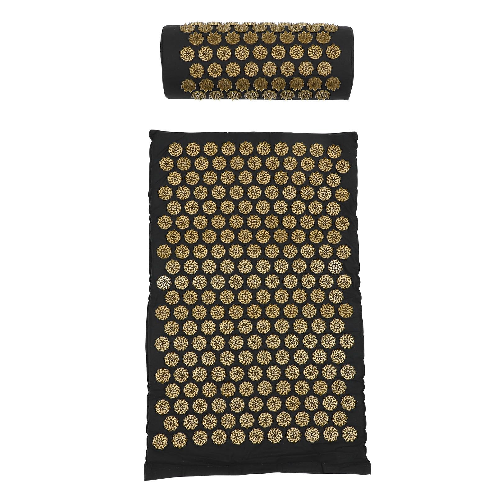 Anneome 2 Piezas Almohada de Masaje Portátil y Esterilla de Acupresión de Algodón con Bolsa, Ligera y Ecológica, Adecuado para Yoga y Relajación Corporal