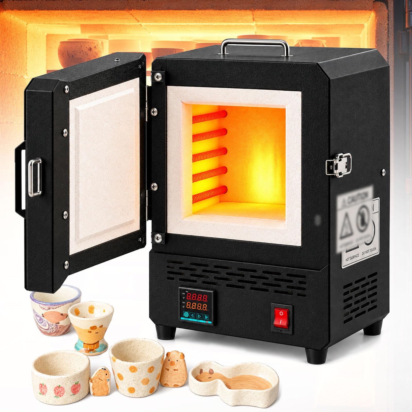 Piccolo Forno Elettrico, Forno a Muffola per Fusione dei Metalli 1200℃