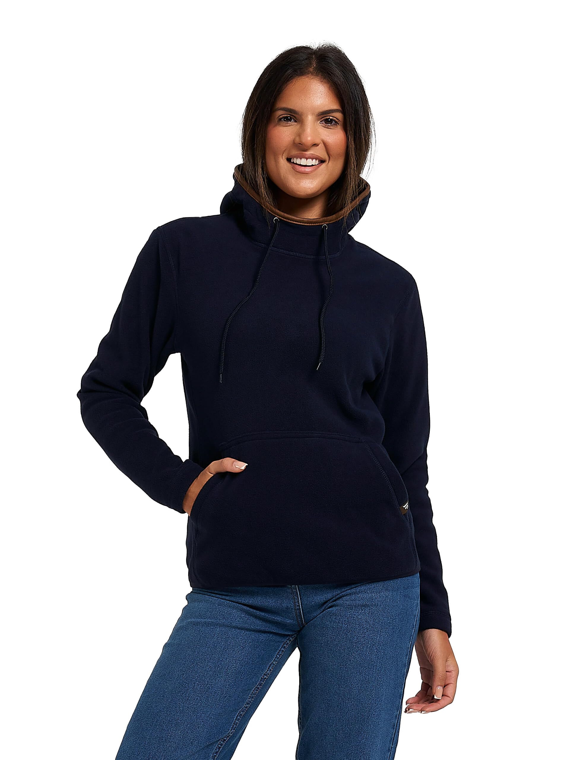 JACK PYKE Ladies 250gms Thermal Fleece Hoodie Navy