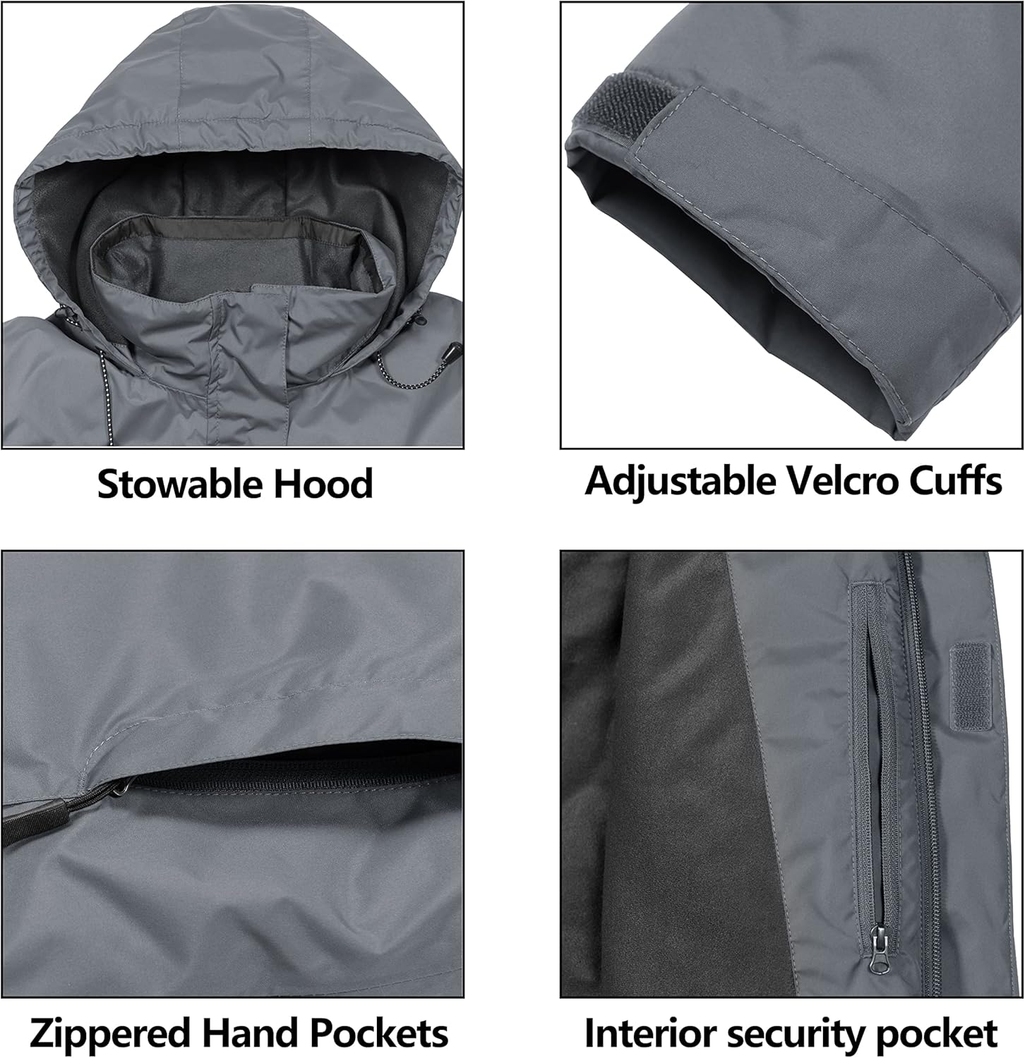 Little Donkey Andy Women's Waterproof Ski Snowboarding Jacket Windproof Warm Coat with Detachable Hood - Image 6