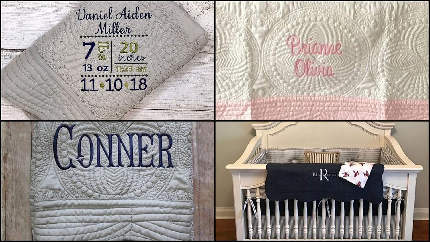 Personalized Baby Blankets Baby Quilt Monogrammed Blankets for Kids Baby Blankets for Girls Embroidered Baby Gifts Soft for Toddler boy or Girl (Crown)