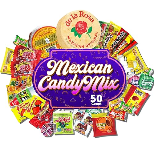 Mezcla de dulces mexicanos (50 unidades) Variedad de Dulces Mexicanos más vendidos, incluye Mazapan, Obleas, Vero Mango, Pelon, Pulparindo, disponible en Yaxa Colombia