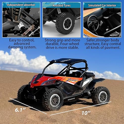 Miniatura 6 de Auto de control remoto todo terreno para Zforce, 4WD todoterreno UTV camiones con 3 velocidades y luz LED de carrocería, escala 112, vehículo