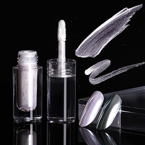 Miniatura 7 de Makartt Esmalte de uñas cromado, refleja el líquido cromado de uñas de sirena, efecto espejo, perla iridiscente, camaleón, esmalte de uñas cromado,