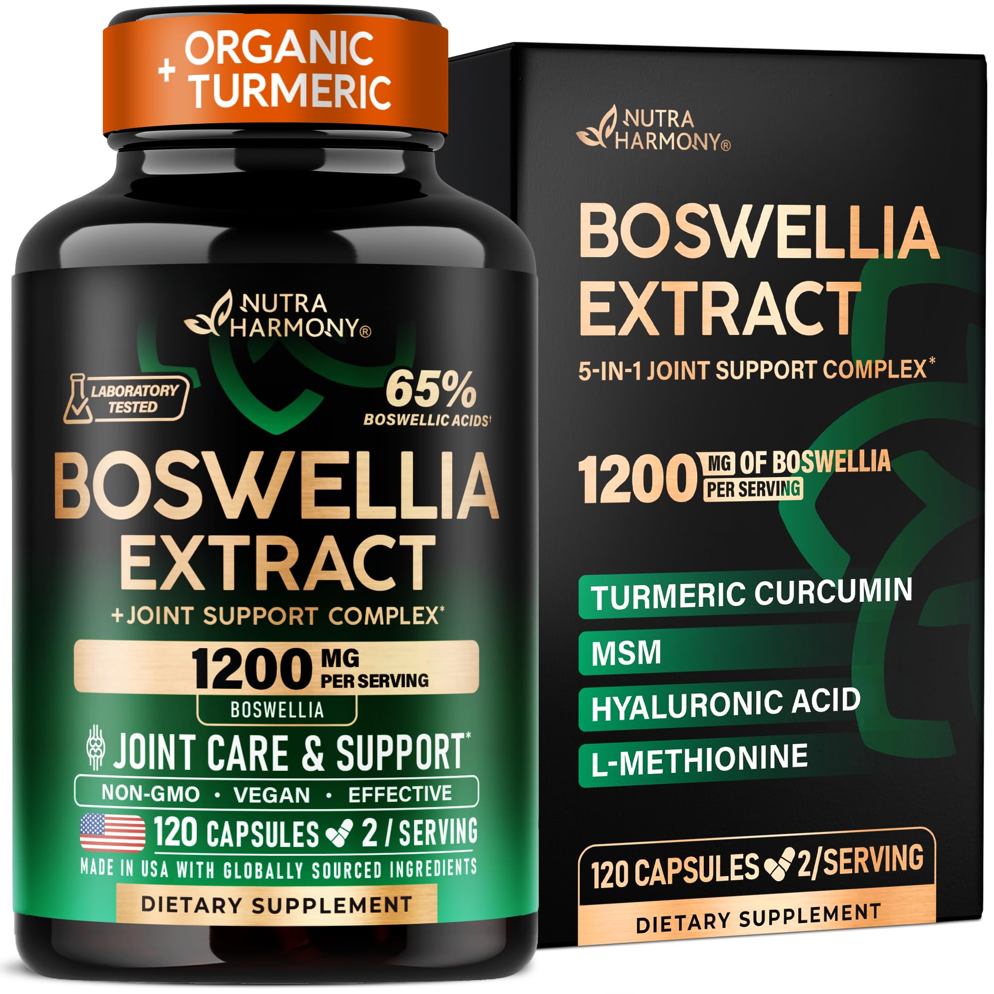 Boswellia 1200mg - Joint Health & Comfort, Mobility Support - 120 Caps