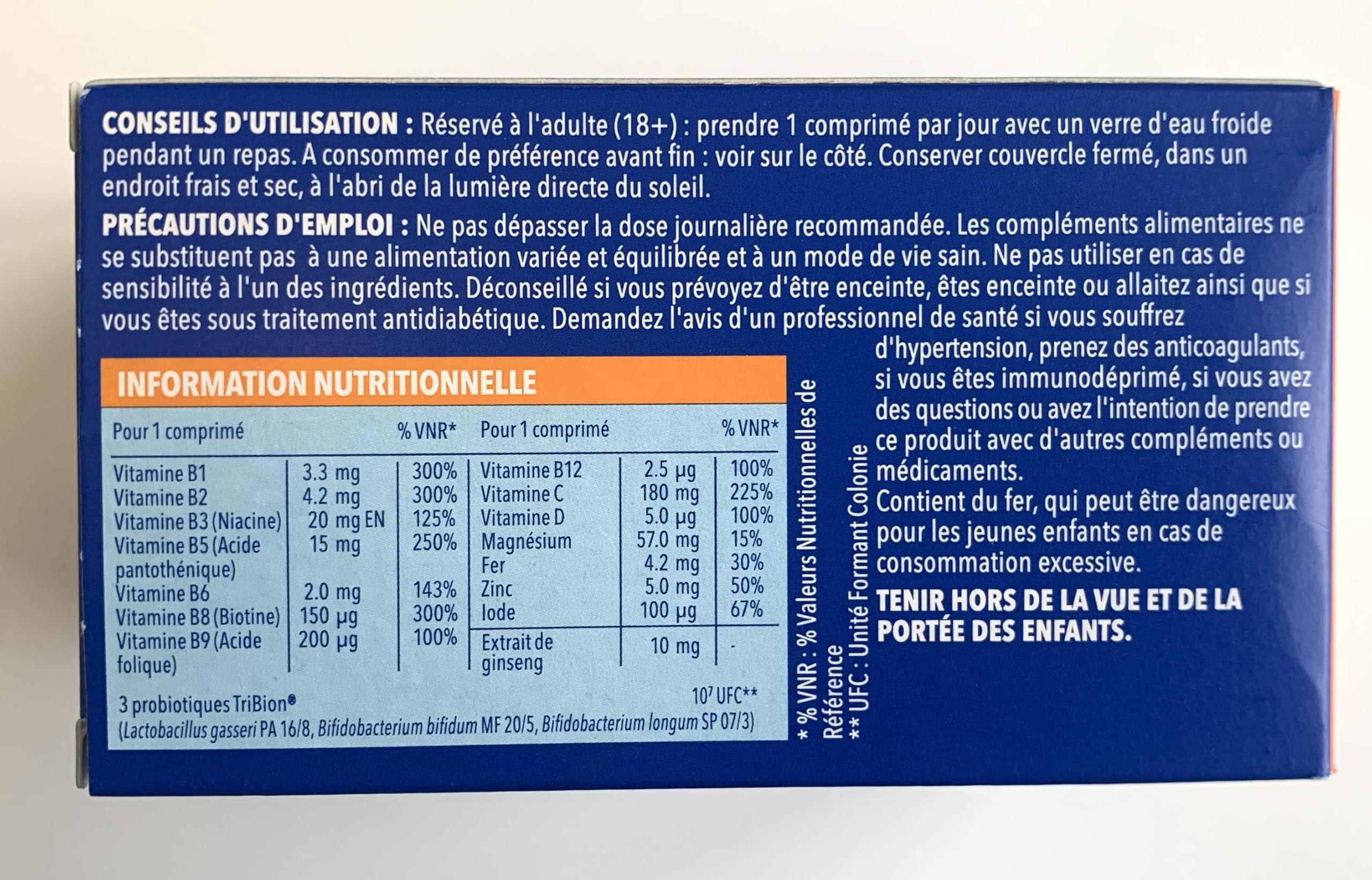 Bion3 BION 3 Vitalité - 3 souches Microbiotiques, 10 Vitamines et 4 Minéraux - Format Eco 90 comprimés