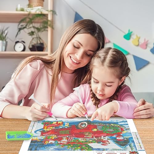 Miniatura 3 de MOGTAA Kits de arte de diamantes de Navidad para adultos, kits de pintura de diamantes de invierno para principiantes, kits de puntos de diamante