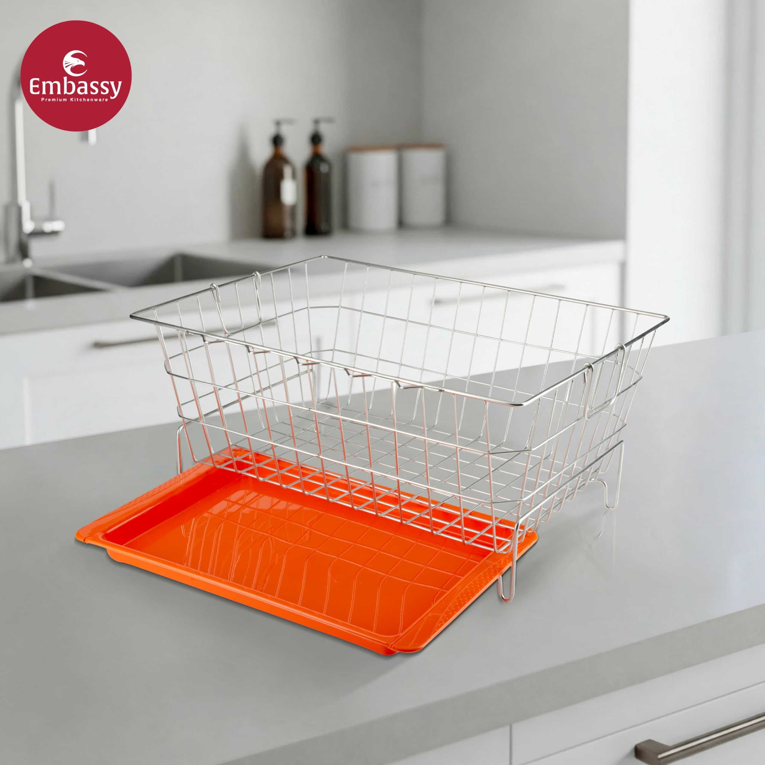 Buy EMBASSY Stainless Steel Dish Drainer/Kuda/Rack/Stand with