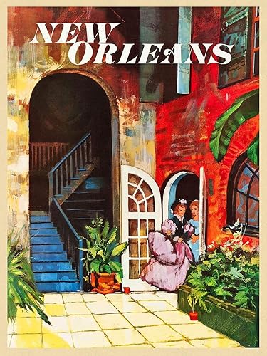 Imán de Nueva Orleans estilo vintage de los años 60 imán de viaje de vinilo magnético para taquillas, coches, letreros, refrigerador de 5 pulgadas disponible en Yaxa Peru