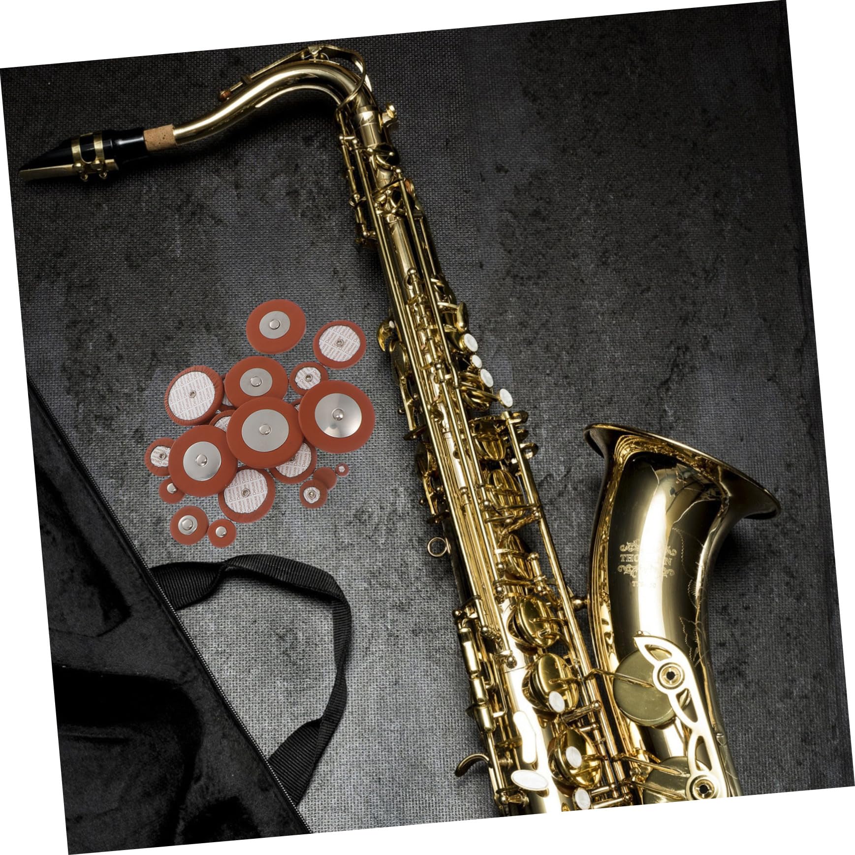 SOLUSTRE Altsaxophon Reparaturset mit Schrauben Federn und Polsterersatz aus Wolle und Metall Selbstgemacht Saxophon Ersatzteile für Blasinstrumentenwartung Zufällige Farbe